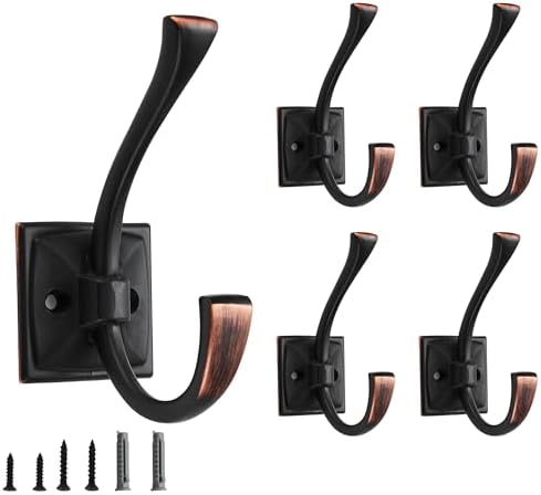 5 Pack Decorative Heavy Duty Towel Hooks by CABDM