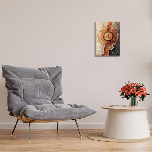Tree Ring Wall Art Framed, Modern Nature Decor - Image 4