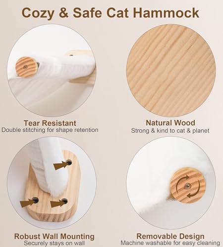 Cat Wall Shelves Set of 4, - Image 4