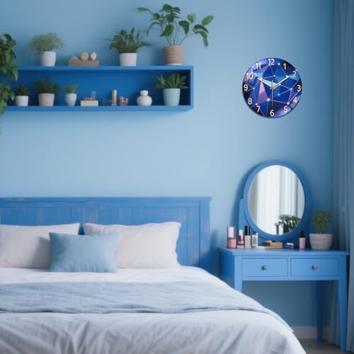 peacoblue Light Geometric Wall Clocks Battery Operated - Image 5