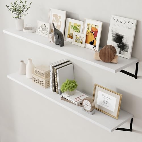 Axeman Floating Shelves for Wall White by Axeman