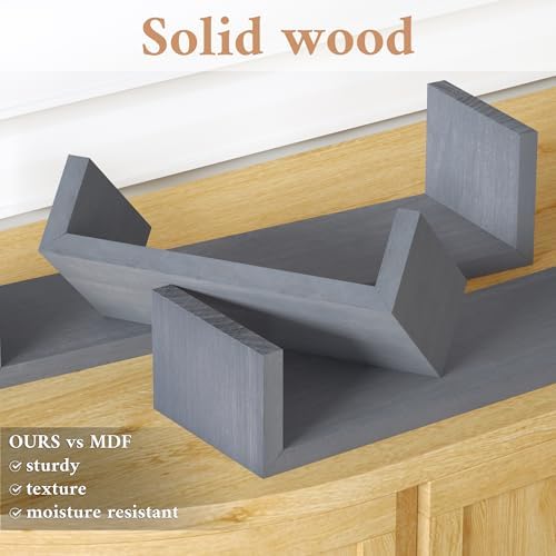 SRIWATANA Weathered Gray Floating Shelves - Image 6