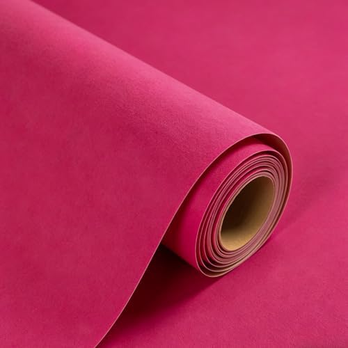 Stickyart Hot Pink Velvet Wallpaper Peel and Stick Soft Drawer Liner Paper Self by Stickyart