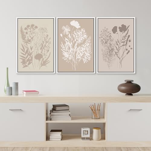 MUDECOR Framed Canvas Print Wall Art Wildflower Art Print, Floral Botanical - Image 4