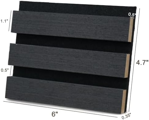 4-Pack 6" x 4.7" Acoustic Wood Panels Color Samples Only, 4 Colors Included - Image 2