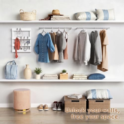 48 Inch White Floating Shelves, 4 ft Long Large Wall Shelf - Image 6