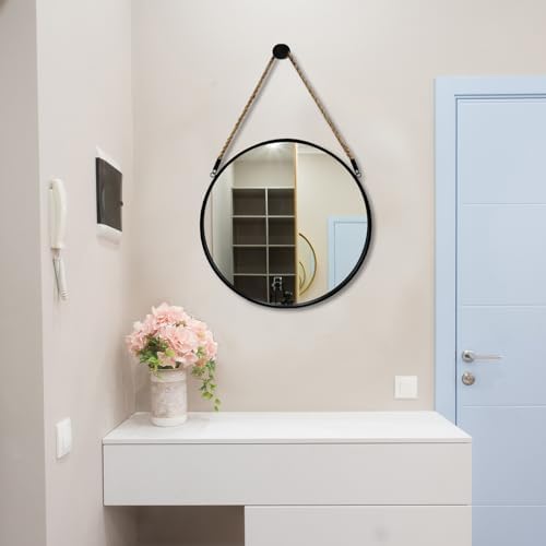 POZINO 20" Round Wall Mirror - Image 5