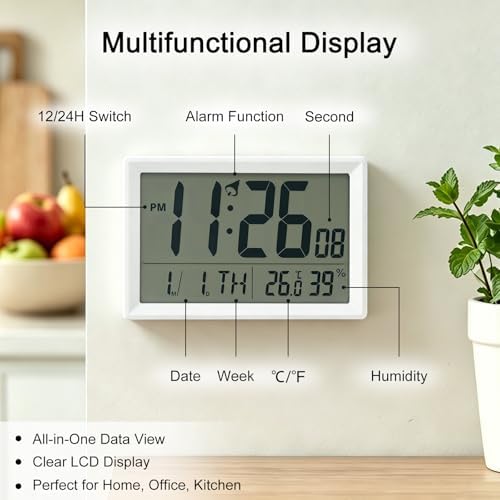 Digital Wall Clock Battery Operated - Image 4
