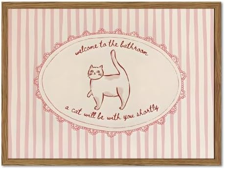 Cute Cat Bathroom Wall Art Welcome to the Bathroom a Cat Will Be by Unknown