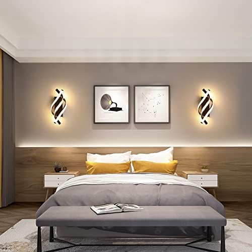 DELIPOP Wall Sconces, Spiral Modern LED Wall Sconce Lighting, 21W 3000K Warm - Image 2