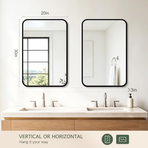 Bathroom Vanity Mirror for Wall, 30”x20”-2pcs Mirrors for Over Sink - Image 2