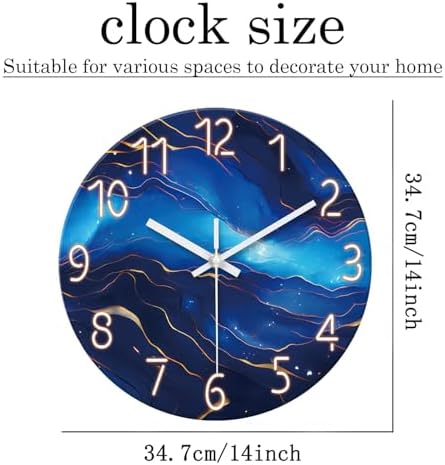 Glass Wall Clocks Battery Operated 14 Inch - Image 3