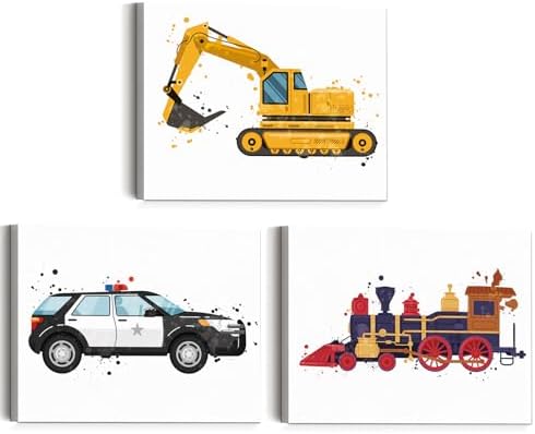 IARTTOP Car Room Decor for Boys Construction Transportation Trains Kids Toddler - Image 3