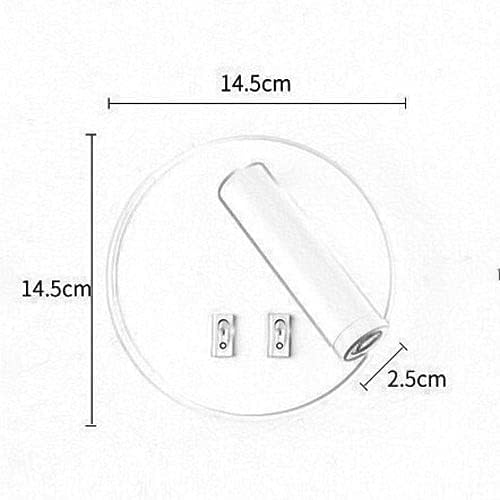 8W LED Wall Lights with 3W Accent Reading Light?Round Wall Wash Lamp with - Image 4