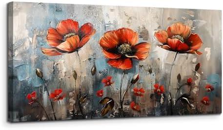 SERIMINO Large Modern Floral Wall Decor by SERIMINO