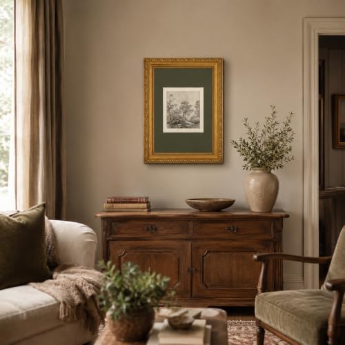 Ymsagrs Gold Frame Vintage Landscape Sketch Canvas Wall Art - Image 4