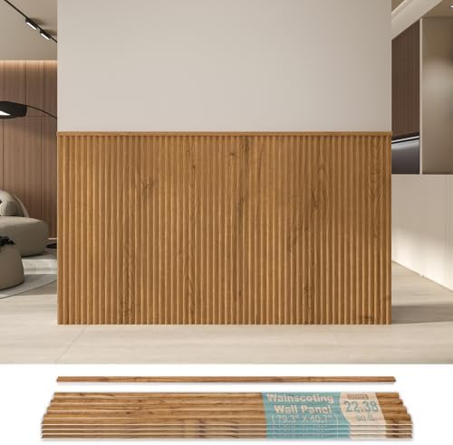 Art3d 79.3 x 40.7 Inch Beaded Wainscoting Wall Panel, 22.38 sq.ft by Art3d