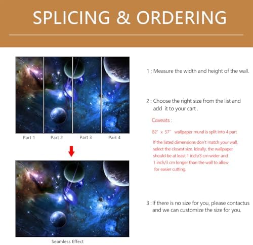 Galaxy Planet Wallpaper Mural Peel and Stick - Image 5