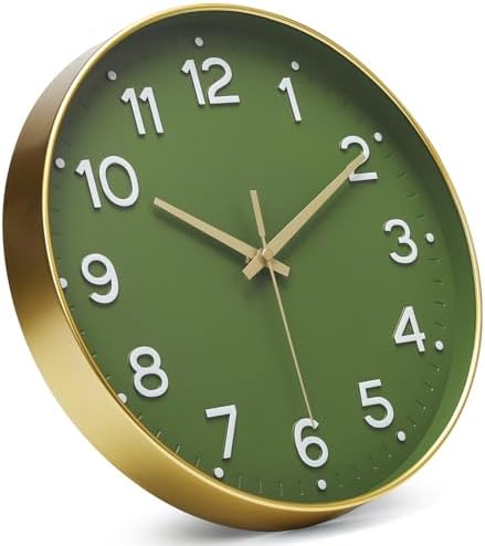 MEIRED Wall Clock 12 Inch Silent Non Ticking Battery Operated Round Wall Clock - Image 2