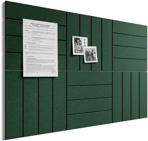 Bumusty 36" x 24" Large Cork Board Alternative, Pine Green by BUMUSTY