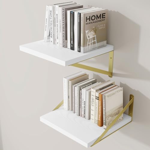 Deep Wall Shelves 12"W x 12"D Engineered Wood Floating Shelves by Venusmiles