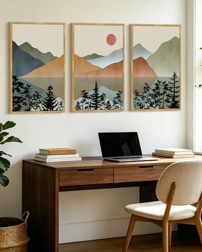 KUVIOKE Landscape Mountain Wall Art 24x36in - Image 5