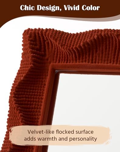Small Wall Mirror with Cozy Flocking Touch - Image 3