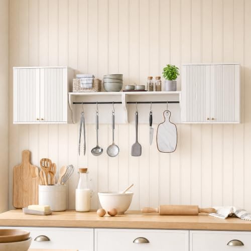 94" W Laundry Room Wall Cabinets 4-Piece Wall Mounted Storage Cabinet Set - Image 2