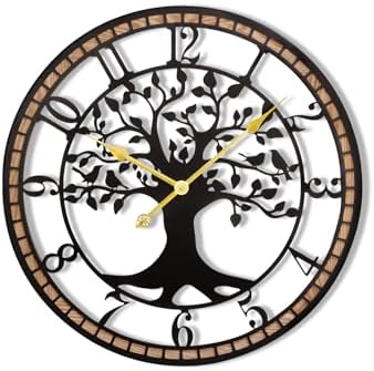14" Farmhouse Bird Branch Wall Clock by JXQXYN