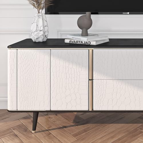 Livelynine Crocodile White Wallpaper Peel and Stick Textured Wallpaper - Image 3