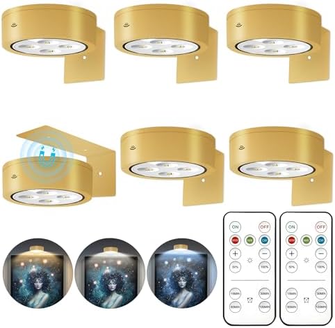 Picture Lights for Wall, Wireless Poster Lights Battery Operated by Kandicyar