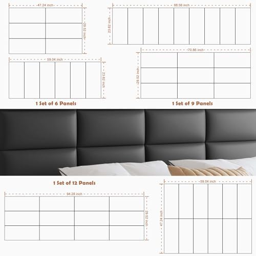 IFNOW Wall Mounted Headboard, Peel and Stick Panels - Image 3