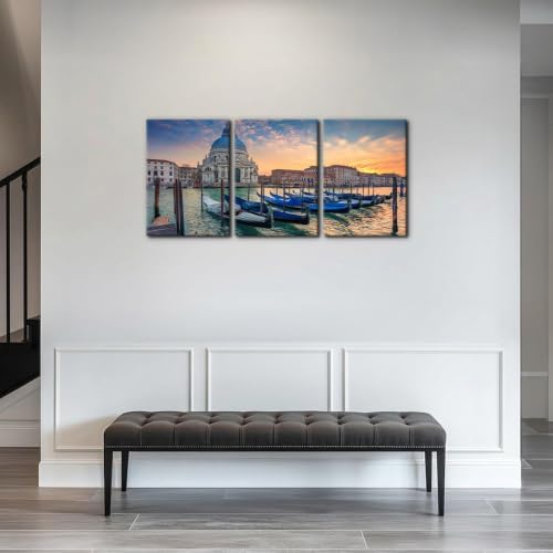 Pacimo Framed Venice Cityscape Wall Art Set of 3, Santa Maria Della Salute - Image 2