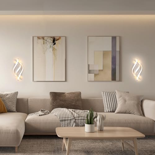DELIPOP Modern LED Wall Sconce, 3000K Spiral Indoor Wall Light, 21W Acrylic LED - Image 5