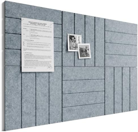 Bumusty 36" x 24" Large Cork Board Alternative, Slate Gray by BUMUSTY