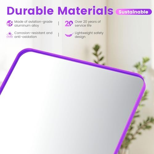 24" x 28" Purple Bathroom Mirror - Image 2