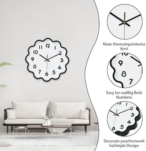 HZDHCLH Wall Clocks Battery Operated 12 Inch Cloud Shaped Wall Clock Silent Non - Image 5