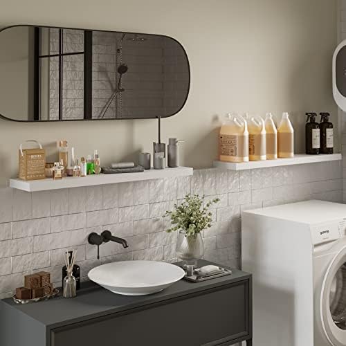 BAMEOS Floating Shelves, 47 x 9Wall Shelves – Extra-Wide Display Shelf - Image 2