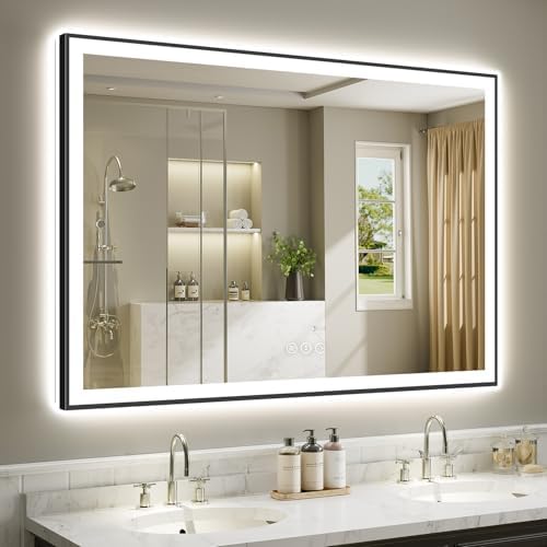 60x40 LED Bathroom Mirror with Lights by YEELAIT