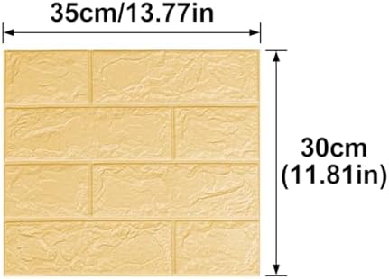 Queenbox 13.8x11.8in 30pcs Faux Brick Wall Panels Peel and Stick, Stone Texture - Image 2