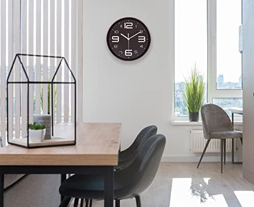 45MinST 10 Inch 3D Number Dial Face Modern Wall Clock, Silent Non-Ticking Round - Image 6