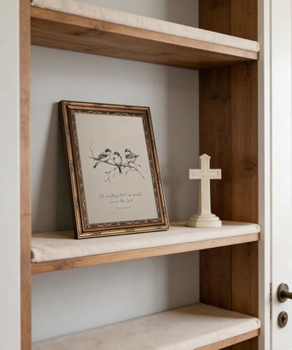 Gold Framed Wall Art Vintage Christian Bible Verse Wall Art Neutral Farmhouse - Image 6