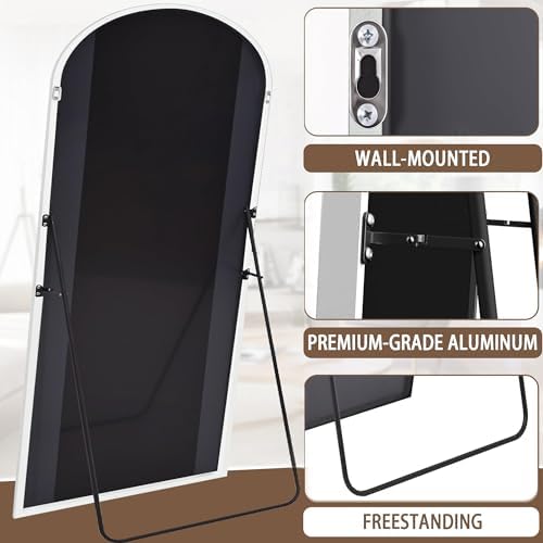 OGCAU 71"x30" Arched Full Length Mirror, Floor Full Body Mirror - Image 3