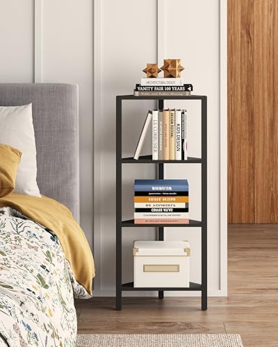 TUTOTAK Corner Shelf, 4-Tier Corner Bookshelf by ChoosetutotakFurnitureBuildYourCozyHome