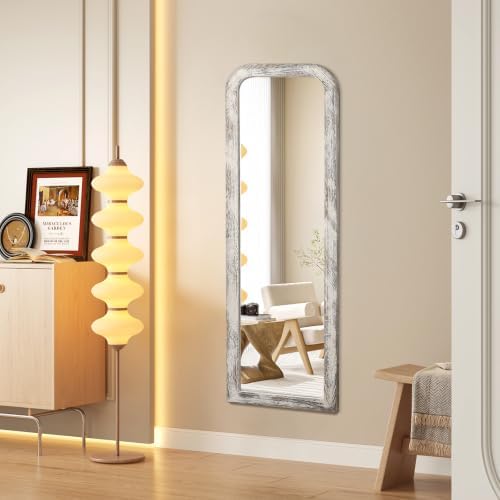 AAZZKANG Mirror Full Length Rectangle Wood Framed Large Wall Mirrors White - Image 4