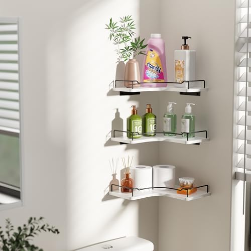 L-Shaped Corner Floating Shelves Wall Mounted Set of 3 - Image 2