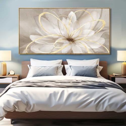 SOUGUAN Room Decor Large Canvas Wall Art Living Room Decor Gold Wall Decor Line - Image 4