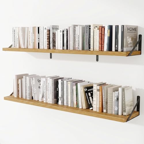 Venusmiles Deep Wall Shelves 55" W x 8" D Engineered Wood Floating Shelves by Venusmiles