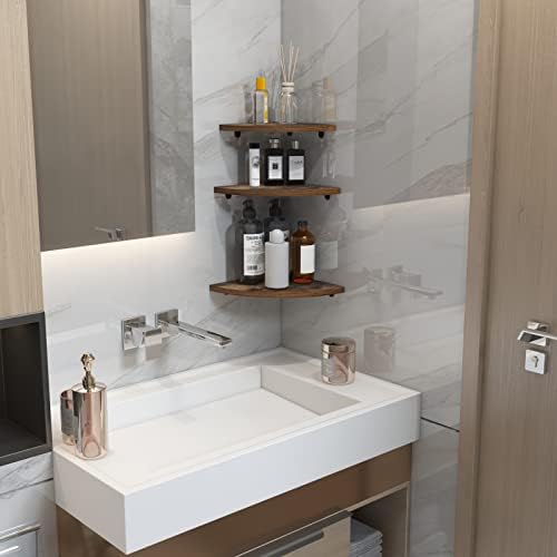 HORLIMER 6 Pack Wall Mount Floating Corner Shelf - Image 6