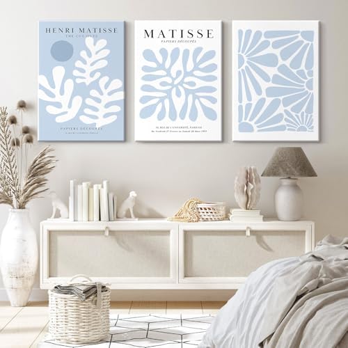 Henri Matisse Wall Art Prints Blue Abstract Matisse Canvas Wall Decor Aesthetic - Image 3